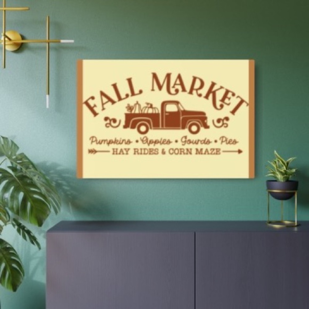 Fall Market Metal Sign Fall Decor Farmhouse Decor